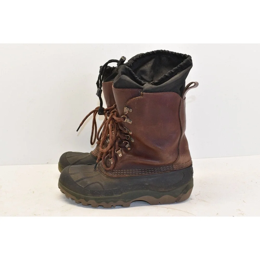 LL Bean Men's Gore-Tex Hunting Boots Brown Leather Size 8M Waterproof Snow RG44